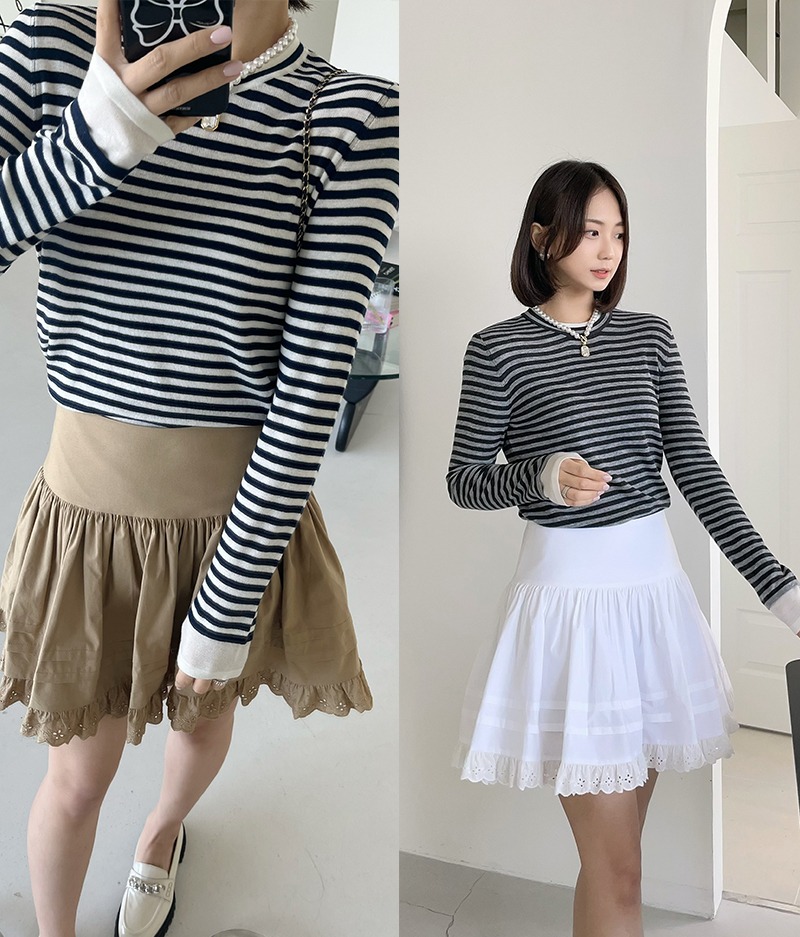 layered stripe knit(2color)