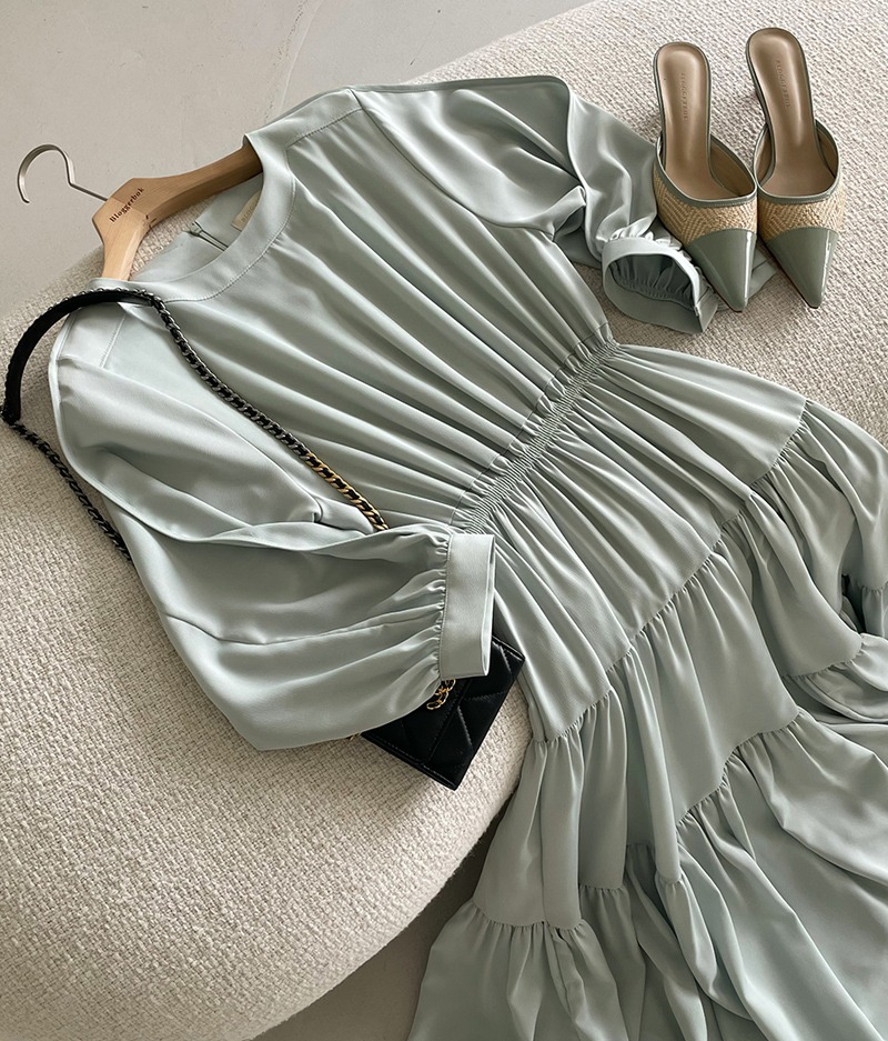 bloggerbok vanessa shirring dress(mint)